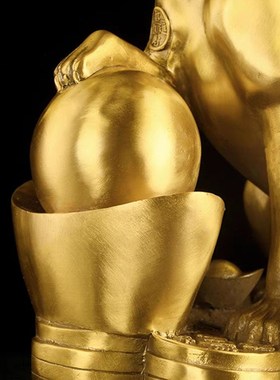 铜狗摆件十二生肖狗元宝狗家居客厅办公室店铺礼品装饰工艺品