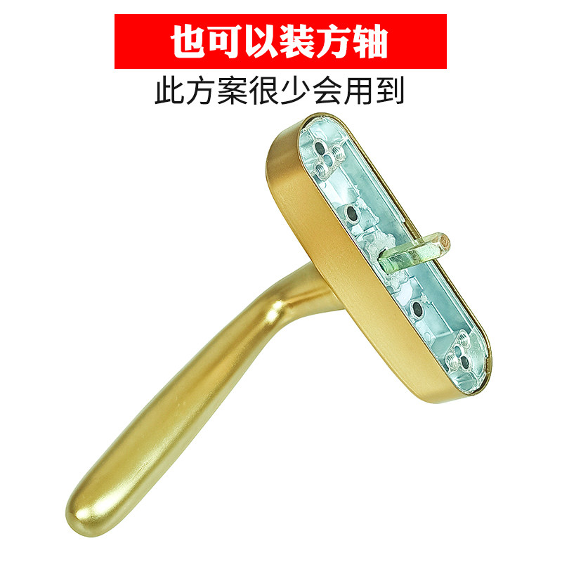 断桥铝内开内倒执手铝合金平开窗户U型拨叉大把手转动180度拉手锁