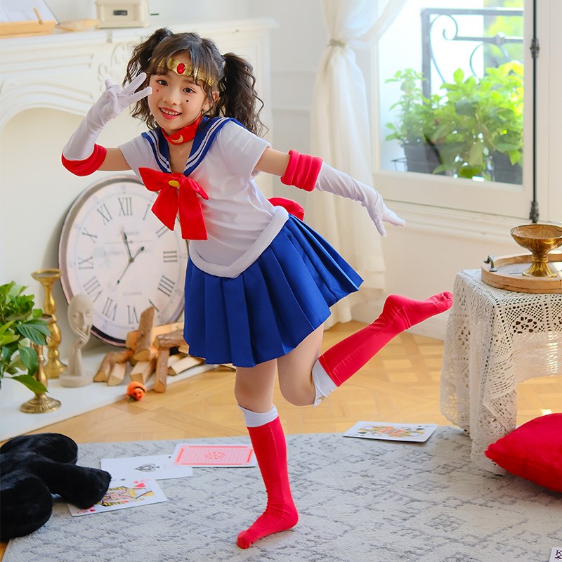 水冰月cos美少女战士月野兔4代水手服圣诞万圣节儿童扮演出服装