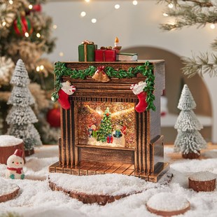 圣诞节装饰品发光蜡烛小夜灯桌面主题氛围小摆件拍照道具儿童礼物