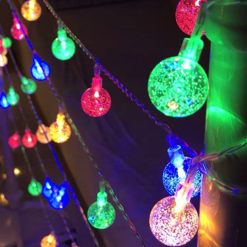 led小彩灯水晶气泡球圣诞节日舞会装饰酒吧宿舍房间星星装饰彩灯