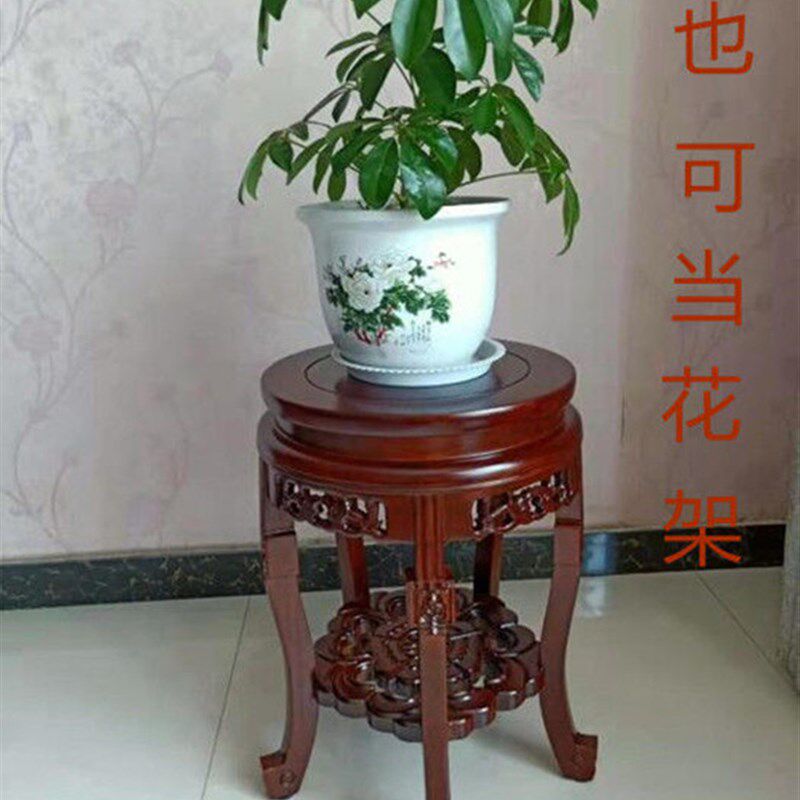 实木餐桌凳子家用中式古筝凳琴凳矮凳仿古板凳鼓凳梳妆圆凳花架凳