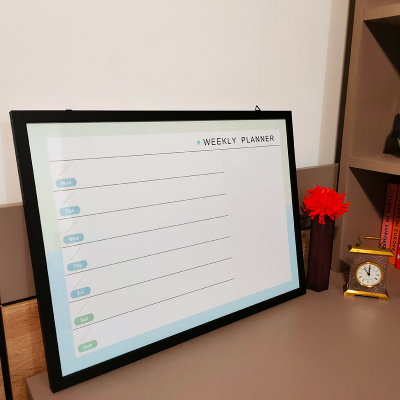 磁性白板办公家用记事板可擦写月计划表磁吸日历黑板备忘板写字板