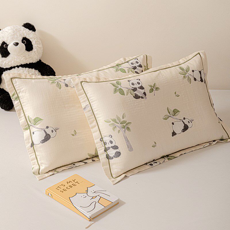 A类纯棉双层纱儿童枕套30x50单个幼儿园宝宝专用全棉花枕头内胆套