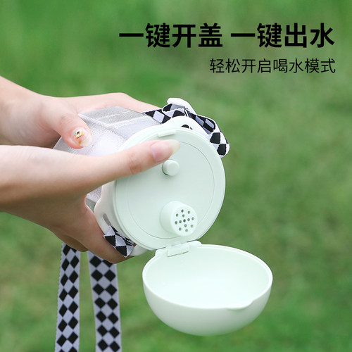 狗狗外出水杯便携式二合一随行水杯幼小型犬户外水壶内置便便袋