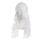潼漫 cos假发女长卷发大波浪60cm纯白色高温丝全头套长发动漫假毛