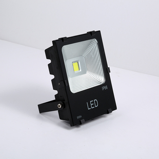 亞明led投光燈100w超亮投射燈戶外室外燈黑金剛50w防水路燈廣告燈
