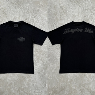 Synaworld Drill风美式街头基础字母印花高街宽松男女休闲短袖T恤