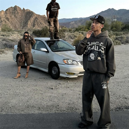 broken planet 反光条设计运动装街头男女同款潮牌套装拉链外套