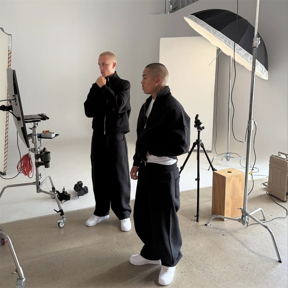 JACKET适立领双拉链加绒夹克灰黑