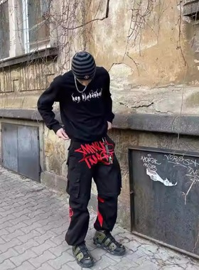 Minus Two 工装长裤休闲直筒宽松欧美明星同款嘻哈说唱DRIPDRILL