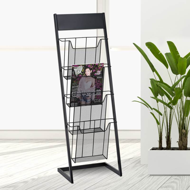 简约报刊架杂志架书刊展示报纸架子资料宣传册落地立式置物书报架