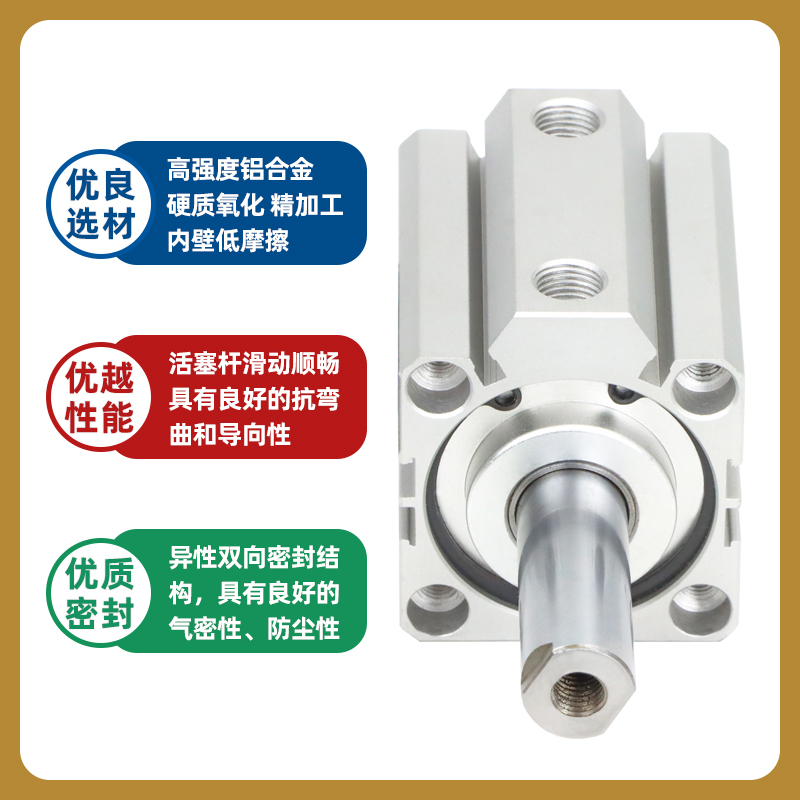 方形气缸SDA薄型气缸80/100*5X20X50X60X75X100X25气动大推力小型