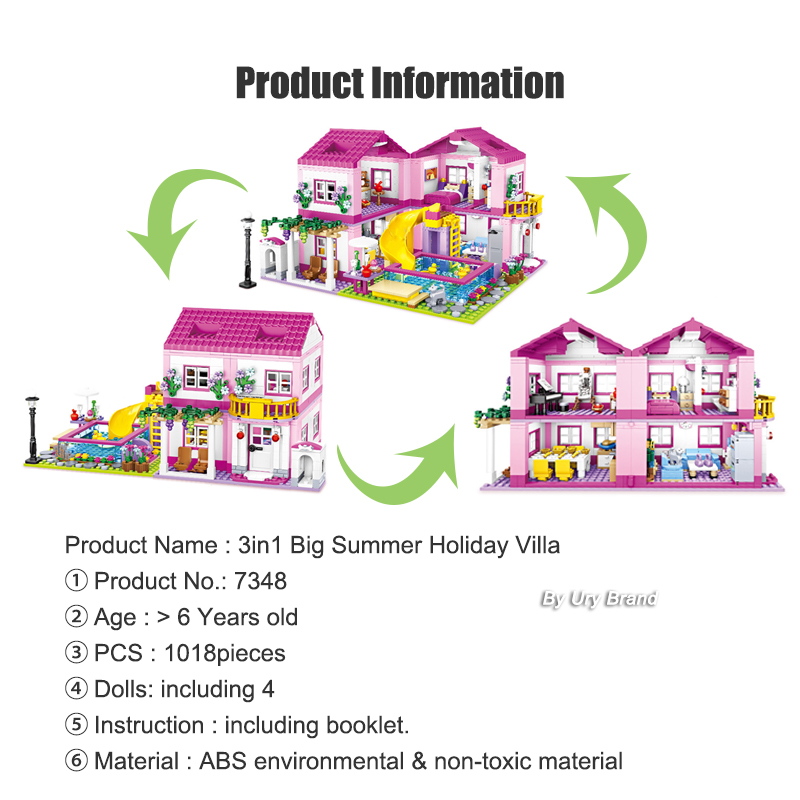 Qman 3in1 Summer Holiday Villa House Apartament Casa Castle