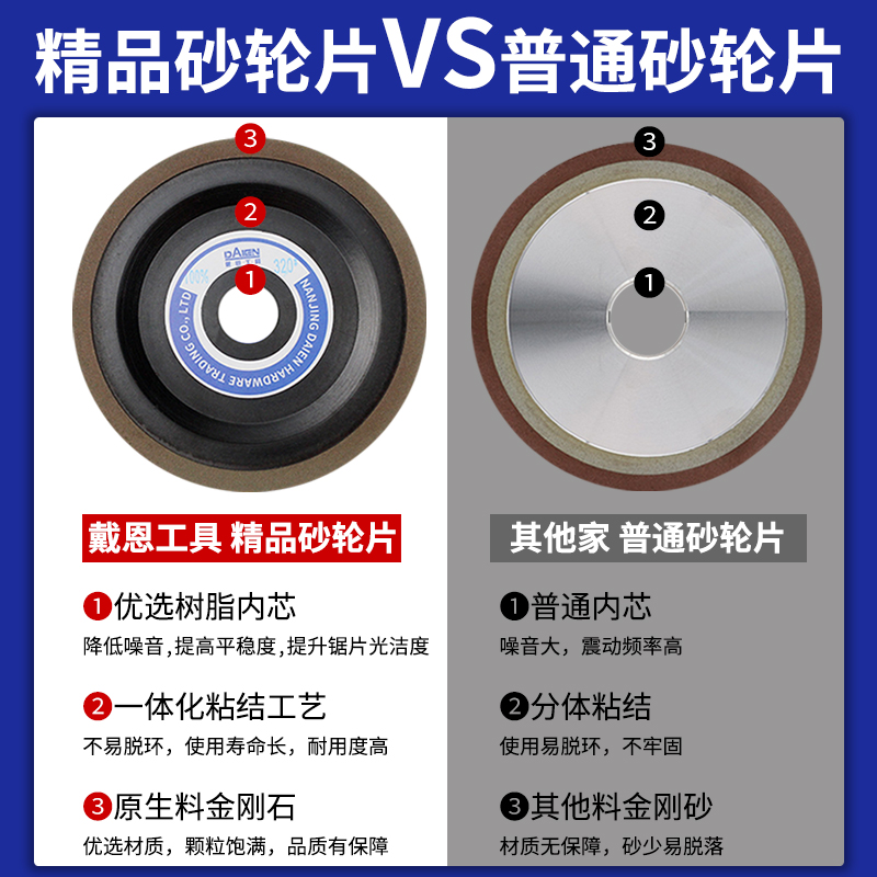 单斜边金刚石 砂轮片锯片斜口合金钨钢锯齿刀头打磨角磨机砂轮机