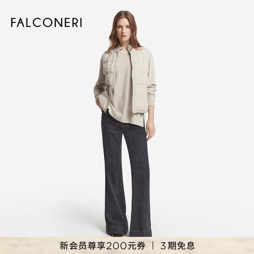 【秋冬新品】FALCONERI25年女士半高领双面无袖羽绒背心DCC105X