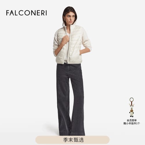 【季末折扣】FALCONERI女通勤双面羽绒服立领保暖羽绒背心DCC105G