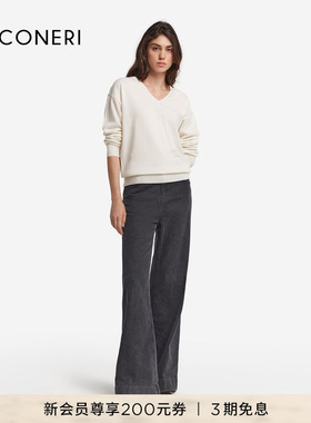 FALCONERI女士时尚百搭宽松长袖v领新年山羊绒毛衣羊绒衫DML228K