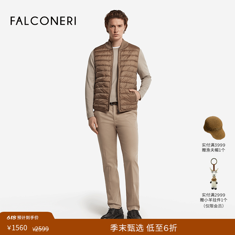 【季末折扣】FALCONERI男日常通勤双面羽绒马甲背心羽绒服UCC105G