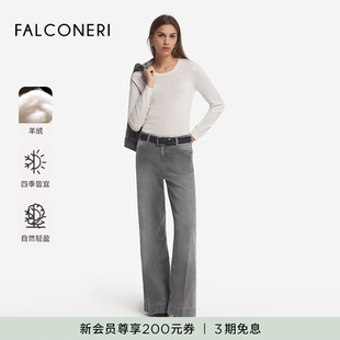 原色山羊绒针织衫 毛衣休闲四季 DML261M 圆领长袖 FALCONERI女士时尚