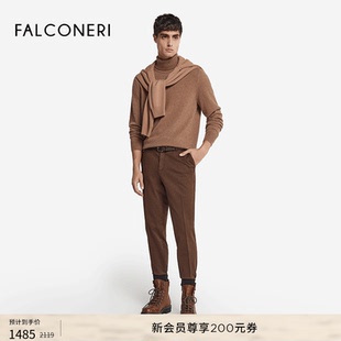 时尚 高领毛衣原色山羊绒针织衫 经典 长袖 UML228N 修身 FALCONERI男士