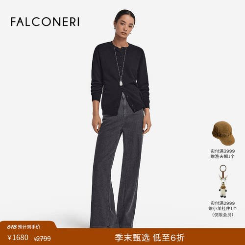 【季末折扣】FALCONERI女士圆领休闲通勤山羊绒毛衣针织衫DMLS228