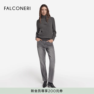 DPL485E 高腰羊绒混纺牛仔裤 FALCONERI女士时尚 经典