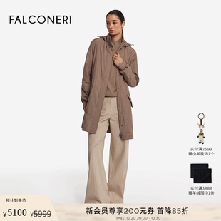 通勤柔软高领拉链风衣外套DCL115K 经典 FALCONERI25年新品 女士时尚