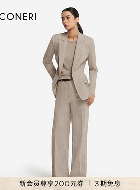 FALCONERI女士经典简约通勤商务休闲翻领西装外套DCL498A