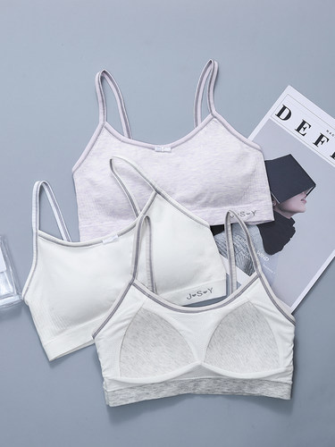 少女内衣二三阶段初高中学生纯棉运动防震背心青春期女孩发育文胸