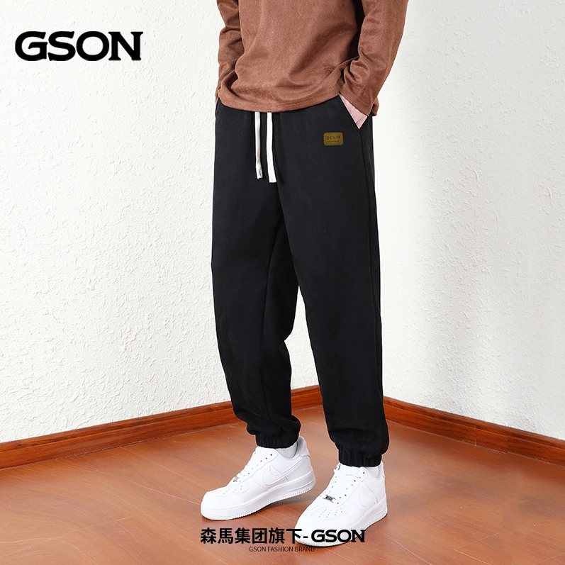 森马集团GSON潮牌休闲裤男生秋冬运动卫裤宽松束脚青年百搭长裤子_淘宝内购会_男装-第4张图片-提都小院