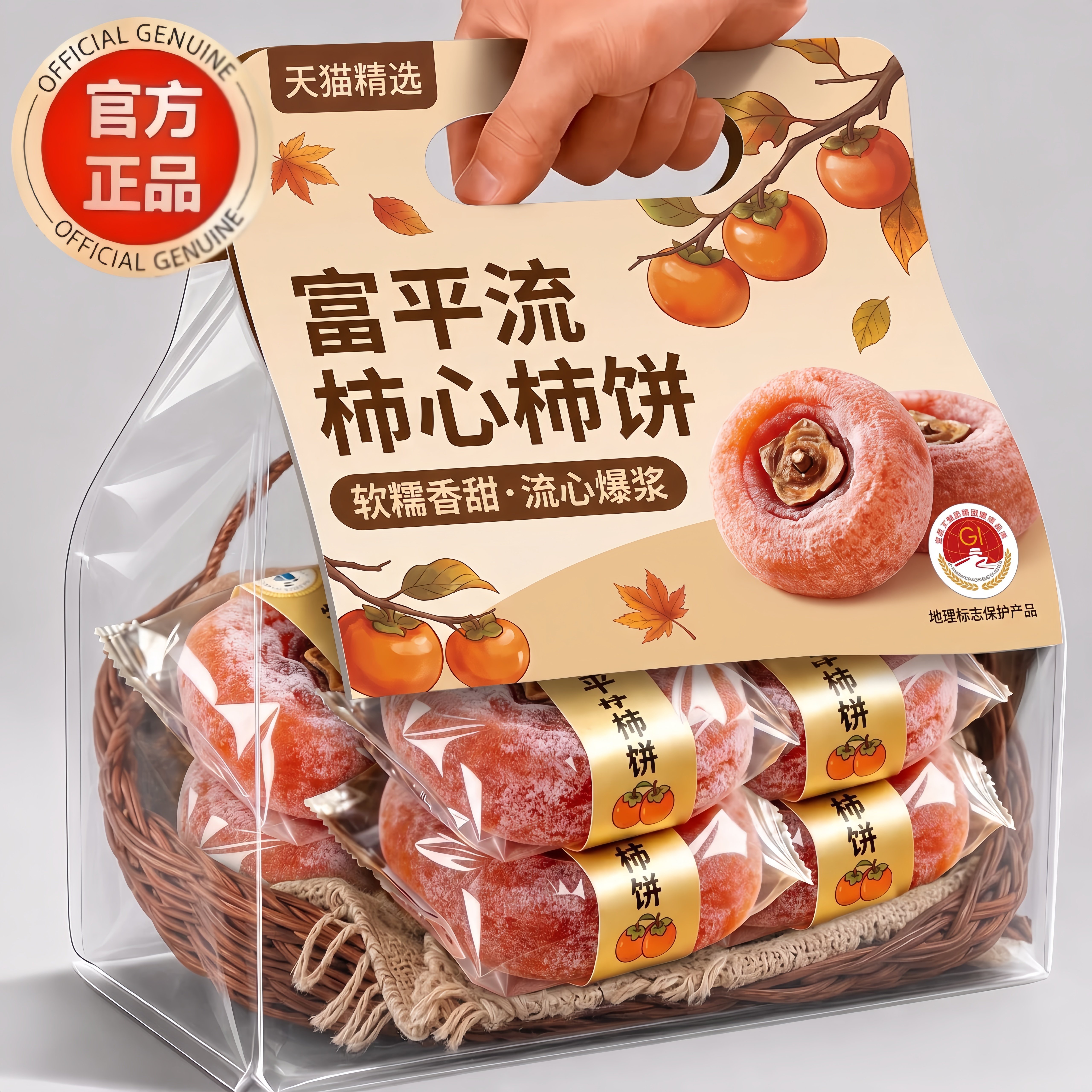 柿饼广西桂林特产降霜吊特级正宗流心柿子饼小包装非陕西富平柿饼