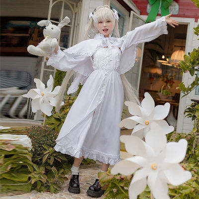 现货缘之空春日野穹cos服穹妹兔耳洋装cosplay服动漫lolita连衣裙
