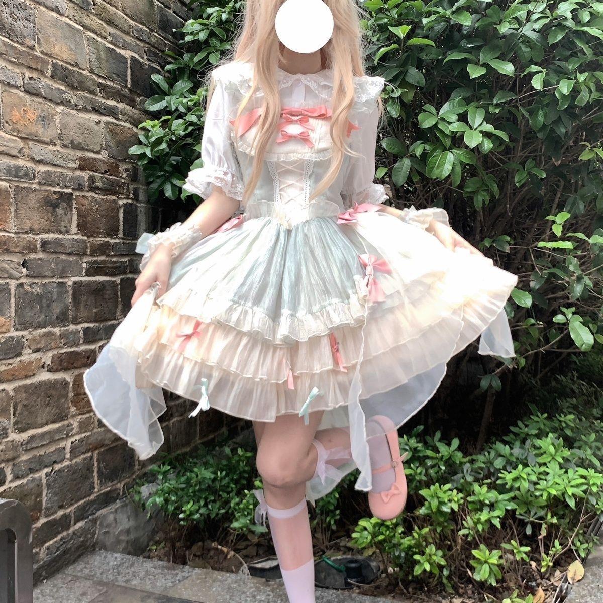 lolita内搭娃娃领甜美可爱百搭内搭上衣公主风衬衫短袖