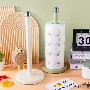 新款直销创意厨房纸巾架子不锈钢纸巾座卷纸架立式用纸架免打孔保