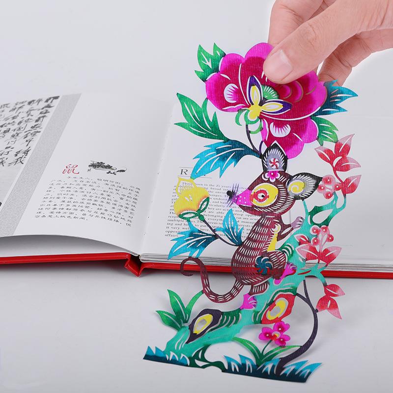 新款直销十二生肖剪纸画手工艺中国风小礼物北京纪念品出国特色礼