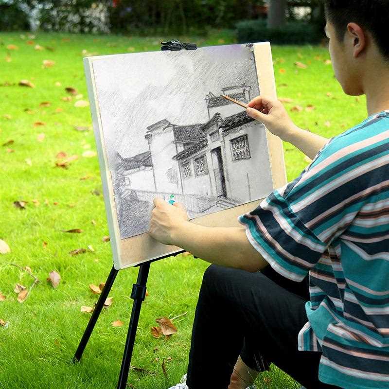 直销新款金属支架式画架画板套装4K素描写生学生初学者多功能折叠