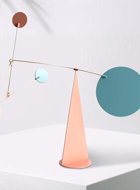 新款直销家居装饰摆件电视柜创意样板房客厅桌面北欧几何艺术动态