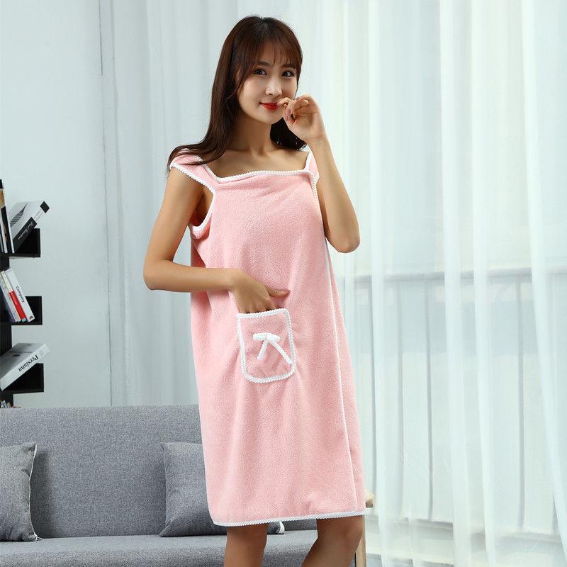 新款直销百变可穿式浴巾女比柔软可爱韩版成人性感裹胸家用大浴裙