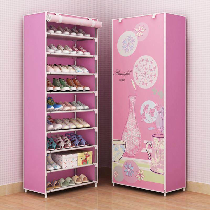 新款直销简易鞋架多层组合防尘收纳鞋柜布鞋柜钢架时尚创意学生鞋,住宅家具,鞋架,淘宝优惠券,粉丝福利购,淘宝优惠卷