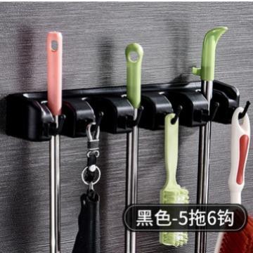 新款直销供应 多功能魔术塑料拖把架卡座挂钩 拖布架扫把沥水收纳