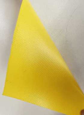 新款直销0.55mm黄白色环保加密pvc夹网布标签皮软尺面料8