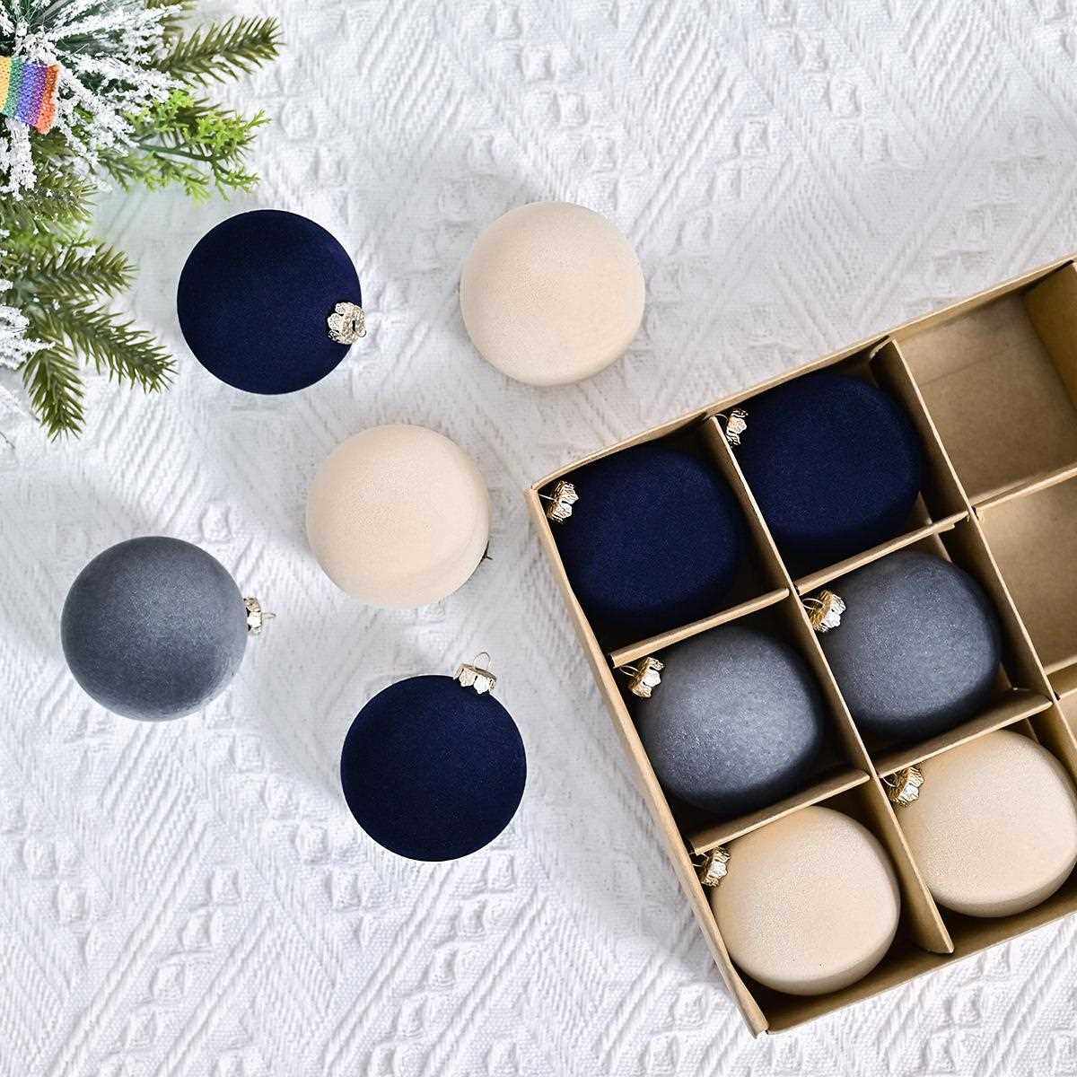 新款直销跨境新品6cm植绒圣诞球圣诞树挂件圣诞植绒球布置吊饰圣,节庆用品/礼品,圣诞装饰品,淘宝优惠券,粉丝福利购,淘宝优惠卷