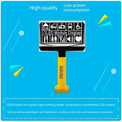1.6寸oled工业显示屏 分辨率128*64驱动SSD1325插接24PIN白色黄色