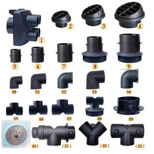 柴暖配件大全出风口管子三通弯头变径采暖风管驻车柴油暖风配件厂