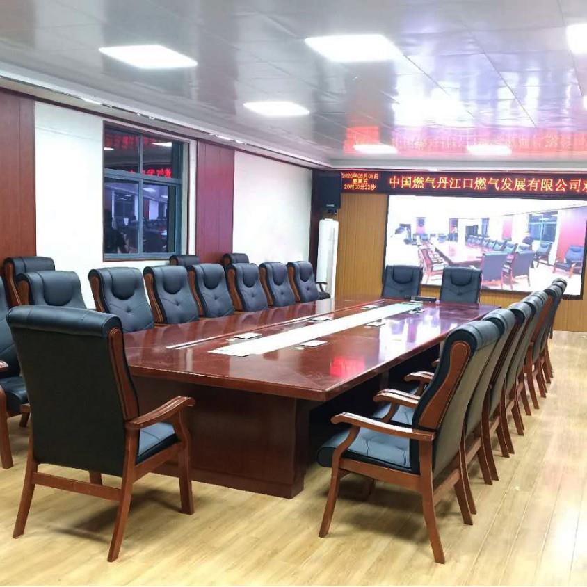需定制办公室大型会议桌长桌中式条形椅组合简约现代多人开会桌子