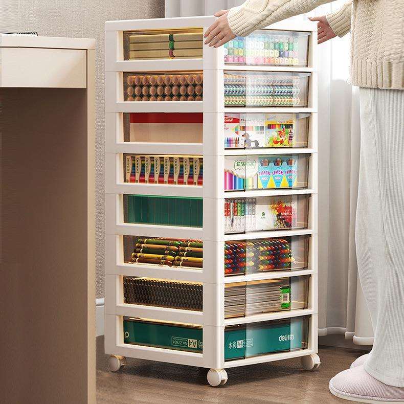 办公室桌下储物柜子小推车置物架文件置物抽屉式收纳柜塑料