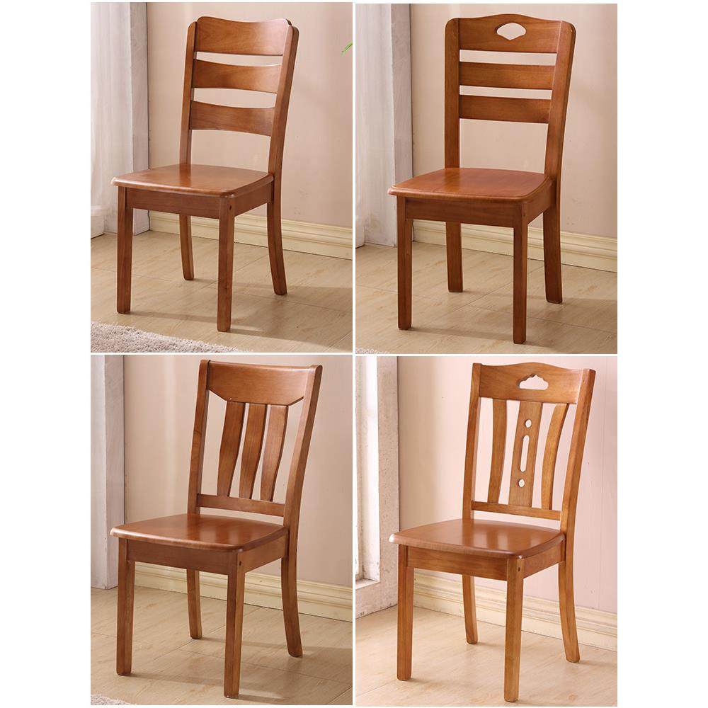 现代简约凳子实木书桌椅全白色餐桌椅靠背椅家用餐椅餐厅木头椅子