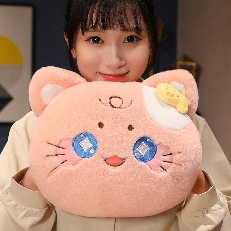 冬季卡通动物猫咪手捂暖手抱x枕插手毛绒玩具公仔玩偶学生手捂