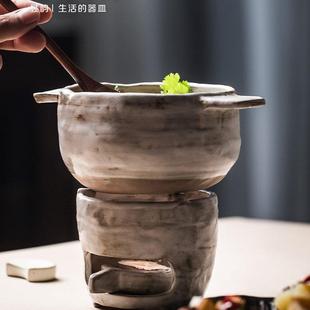 餐具泡面碗汤碗家用防烫陶瓷碗复古汤面钵 昱韵手作双耳碗饭碗日式